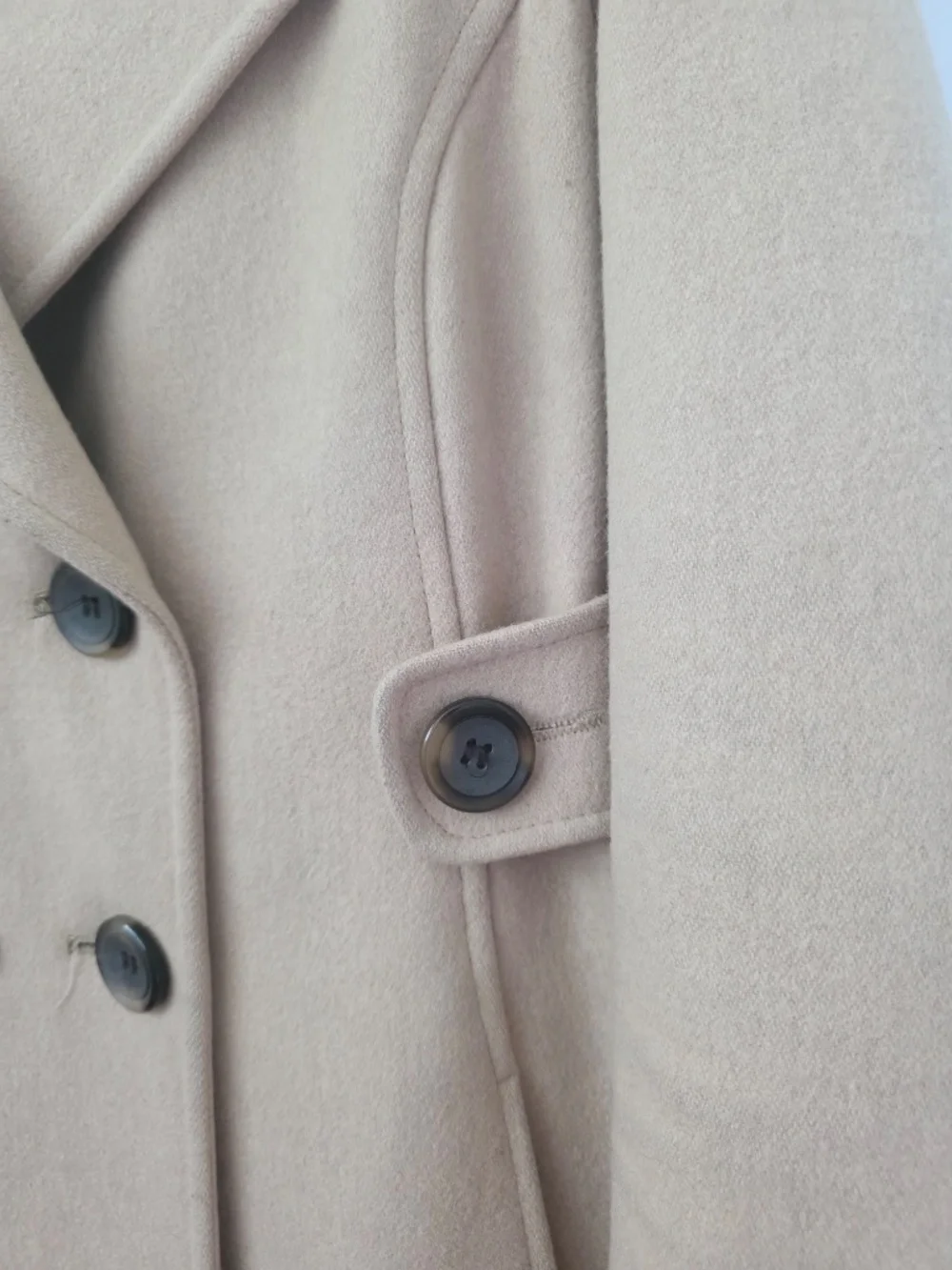 Victoria's Secret Honey Beige Wool Blend Long Pea Coat - Size 0